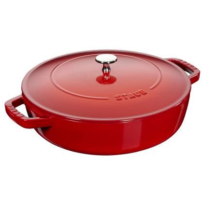 Casserole lonac, 24 cm, samozatvarajući poklopac, trešnja, lijevano željezo, Staub