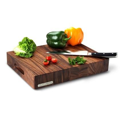 Daska za rezanje LOG, 39,5 x 30 x 6 cm, smeđa, bagremovo drvo, Continenta