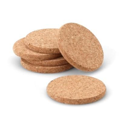 Podmetač za čaše, 10 cm, set od 6 kom, pluto, Continenta