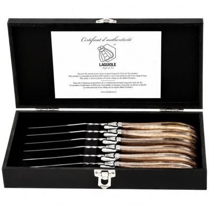 Set noževa za odreske LAGUIOLE LUXURY, 6 kom maslina, Laguiole