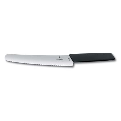Pekarski nož SWISS MODERN, 22 cm, crna, Victorinox