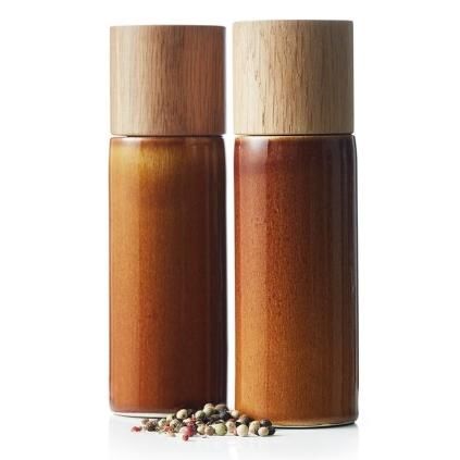 Set mlinaca za sol i papar, 16,7 cm, amber, Bitz