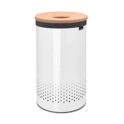 Korpa za rublje, 60 l, s poklopcem od pluta, bijela, Brabantia