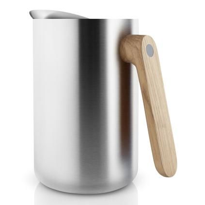 Vakuumski termos vrč s drvenom ručkom Nordic kitchen inox 1,0 l Eva Trio