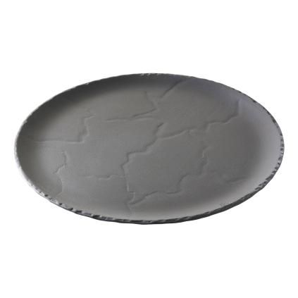 Tanjur BASALT, 28,5 cm, efekt škriljevca, keramika, REVOL