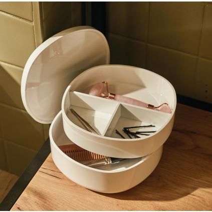 Kupaonska kutija za odlaganje BIRILLO, 18 cm, bijela, Alessi