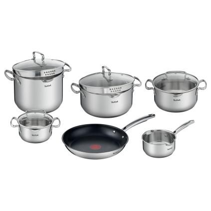 Set posuđa DUETTO+, set od 10 kom, inox, Tefal