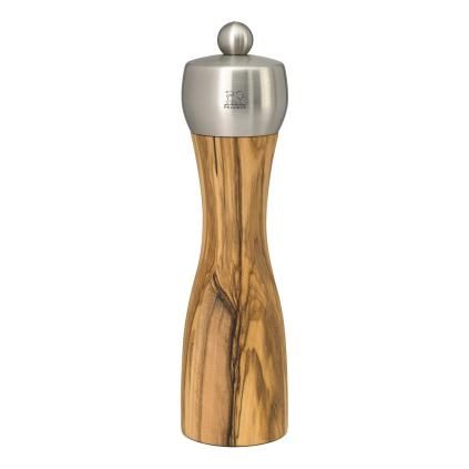 Mlinac za papar FIDJI, 20 cm, maslinovo drvo/nehrđajući čelik, Peugeot
