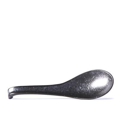 Japanska žlica BLACK MATT, 17,5 cm, crna, MIJ