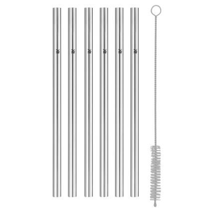 Slamke za piće, 18 cm, set od 6 kom, s četkom, nehrđajući čelik, WMF