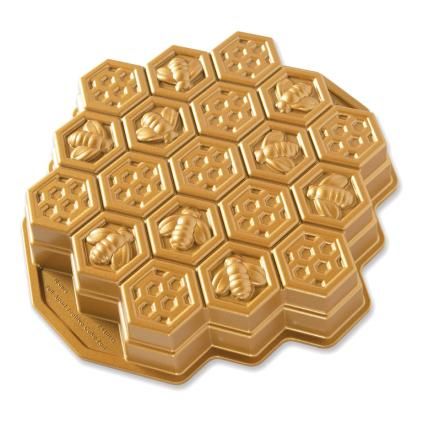Pekač za kolače HONEYCOMB, zlatna, Nordic Ware