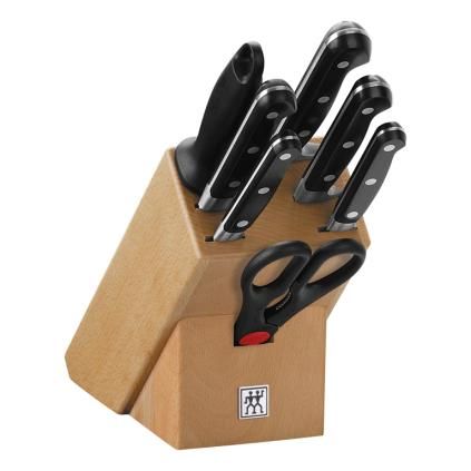 Set noževa za blok PROFESSIONAL "S", 8 kom, sa oštračem za noževe i škarama, Zwilling