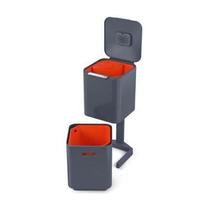 Kanta za otpatke TOTEM COMPACT 30065, 40 l, za razvrstavanje otpada, grafit, Joseph Joseph
