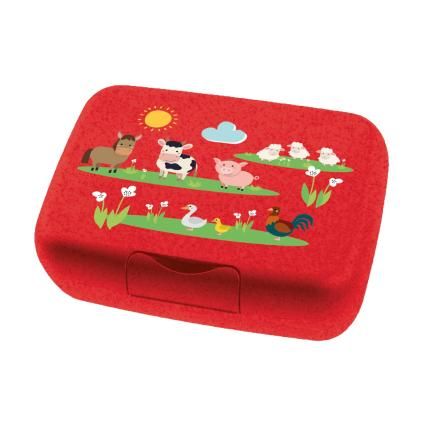 Dječja kutija za užinu CANDY L FARM, crvena, Koziol