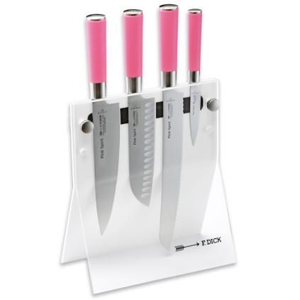 Set noževa PINK SPIRIT, 5 kom, s magnetnim postoljem, F. DICK
