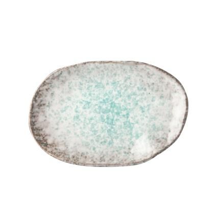 Desertni tanjur AQUA SPLASH, 17 x 11 cm, ovalni, plavi, MIJ