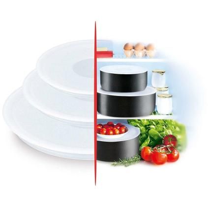 Poklopci INGENIO L9019222, set od 3 kom, za čuvanje hrane, plastika, Tefal