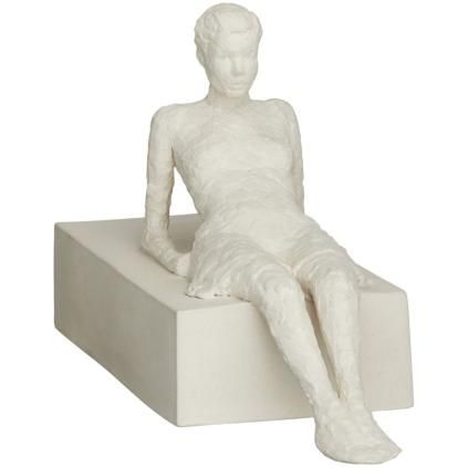 Figurica THE ATTENTIVE ONE, 13 cm, bijela, kamenina, Kähler