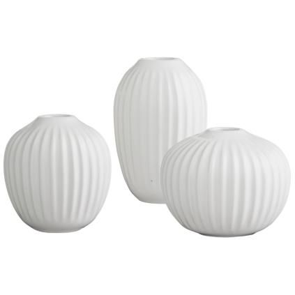 Mini vaza HAMMERSHOI, set od 3 kom, bijela, Kähler