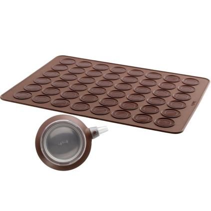 set za pripremu macaronsa, smeđa, Lékué