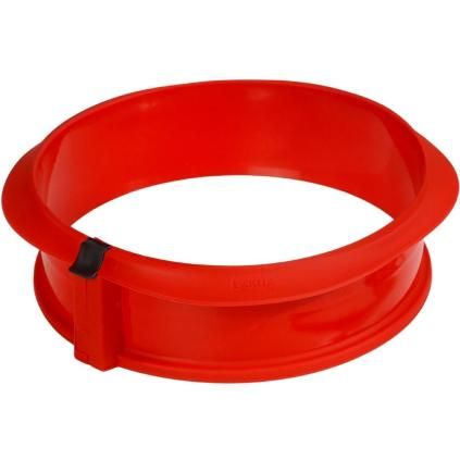 Okrugli pekač za kolače 23 cm, crvena, silikon, Lékué