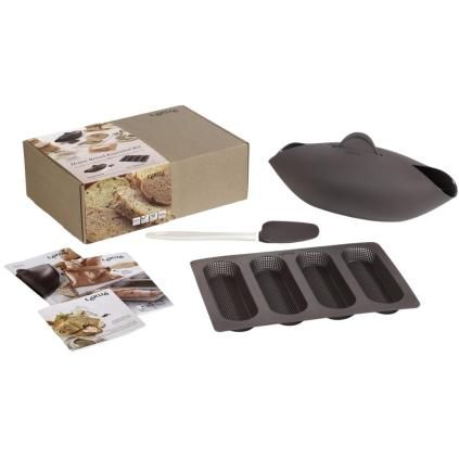 Set za pečenje kruha i bageta, 3 kom, smeđa, Lékué