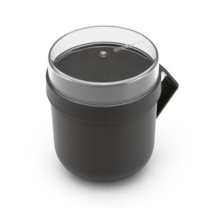Staklenka za užinu MAKE & TAKE 600 ml, tamno siva, Brabantia