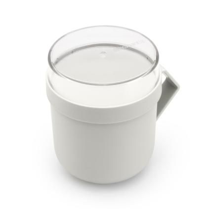 Staklenka za užinu MAKE & TAKE, 600 ml, svijetlo siva, Brabantia