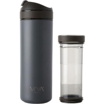 Putna šalica RECHARGE ANYTIME 460 ml, sa infuzorom za čaj, siva, Viva Scandinavia
