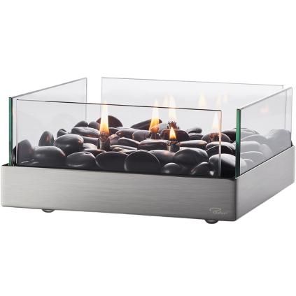 Uljna lampa FIREPLACE 23 cm, srebro, Philippi