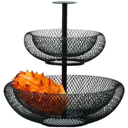 Etažer MESH 30 cm, crna, Philippi