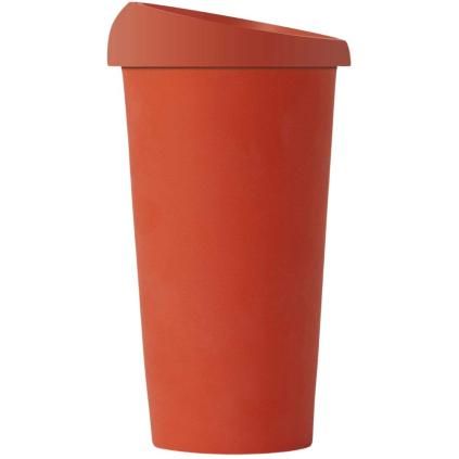 Velika šalica s poklopcem ANYTIME EMMA 450 ml, narančasta, porculan, Viva Scandinavia