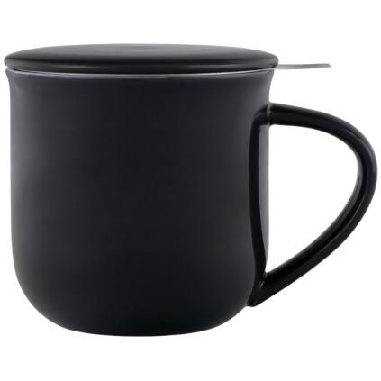Šalica za čaj s infuzorom MINIMA EVA 350 ml, crna, porculan, Viva Scandinavia