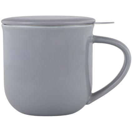 Šalica za čaj s infuzorom MINIMA EVA 350 ml, siva, porculan, Viva Scandinavia