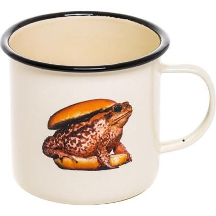 Šalica TOILETPAPER TOAD 10 cm, bež, emajl, Seletti