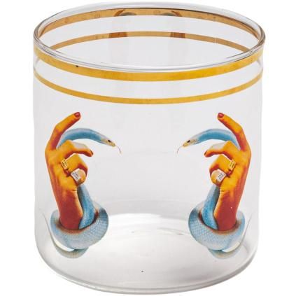Čaša za vodu TOILETPAPER HANDS WITH SNAKES 8,5 cm, Seletti