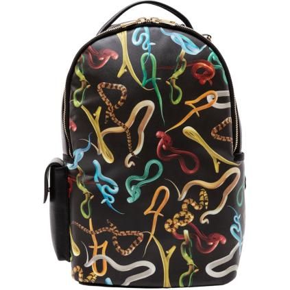 Ranac TOILETPAPER SNAKES 43 cm, crna, Seletti