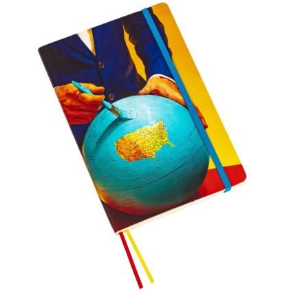 Bilježnica TOILETPAPER GLOBE 21 x 14 cm, plava, Seletti