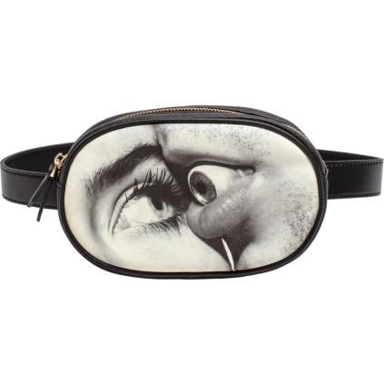 Torbica za pojas TOILETPAPER EYE & MOUTH 19 x 12 cm, crna, Seletti