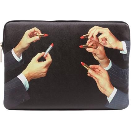 Torba za prijenosno računalo TOILETPAPER LIPSTICKS, 34,5 x 25 cm crna, Seletti