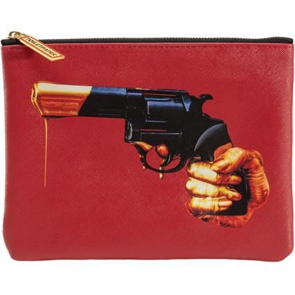 Toaletna torbica TOILETPAPER REVOLVER 21 x 15,5 cm crvena, Seletti