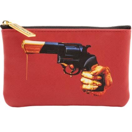 Kozmetička torbica TOILETPAPER REVOLVER, 15,5 x 9,5 cm, crvena, Seletti