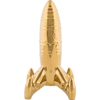 Kućni ukras MEMORABILIA MY SPACESHIP, 27 cm, zlatna, porculan, Seletti