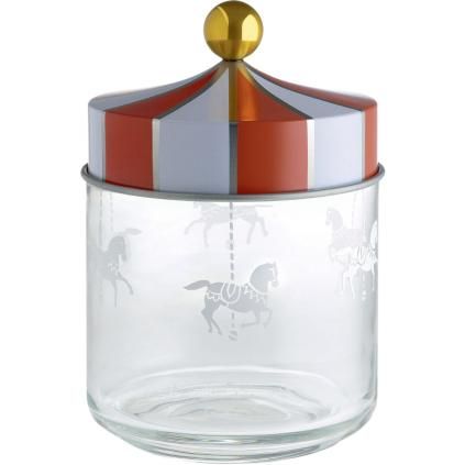 Kuhinjska staklenka CIRCUS 750 ml, prozirna, Alessi