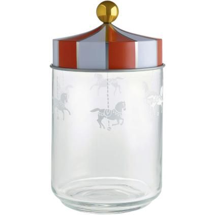 Kuhinjska staklenka CIRCUS, 1 l, prozirna, Alessi