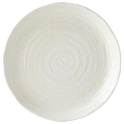 Tanjur WHITE SPIRAL MIJ, 24,5 cm, bijela