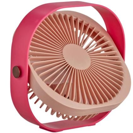 Stolni ventilator FANTASTIC, 20 cm, roza, Printworks