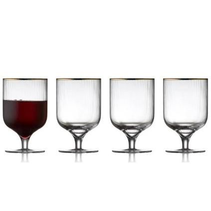 Čaša za vino PALERMO GOLD, set od 4 kom, 300 ml, Lyngby Glas
