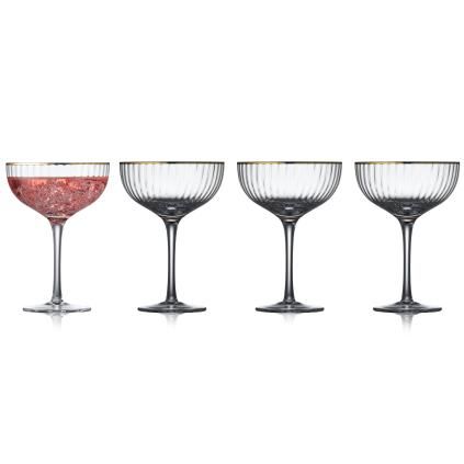 Koktel čaša PALERMO GOLD, set od 4 kom, 315 ml, Lyngby Glas