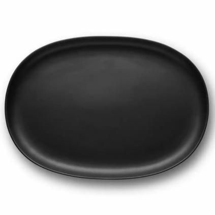 Oval za posluživanje NORDIC KITCHEN 36 cm, crna, kamenina, Eva Solo